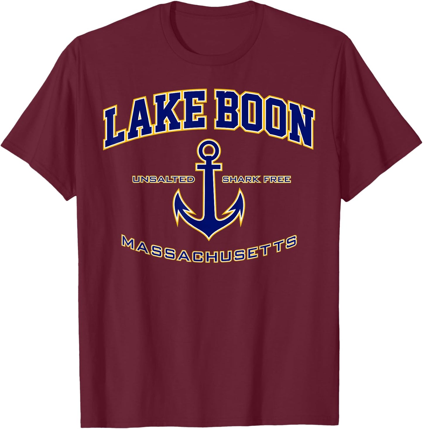 Lake Boon MA T-Shirt - T-Shirt | Maroon