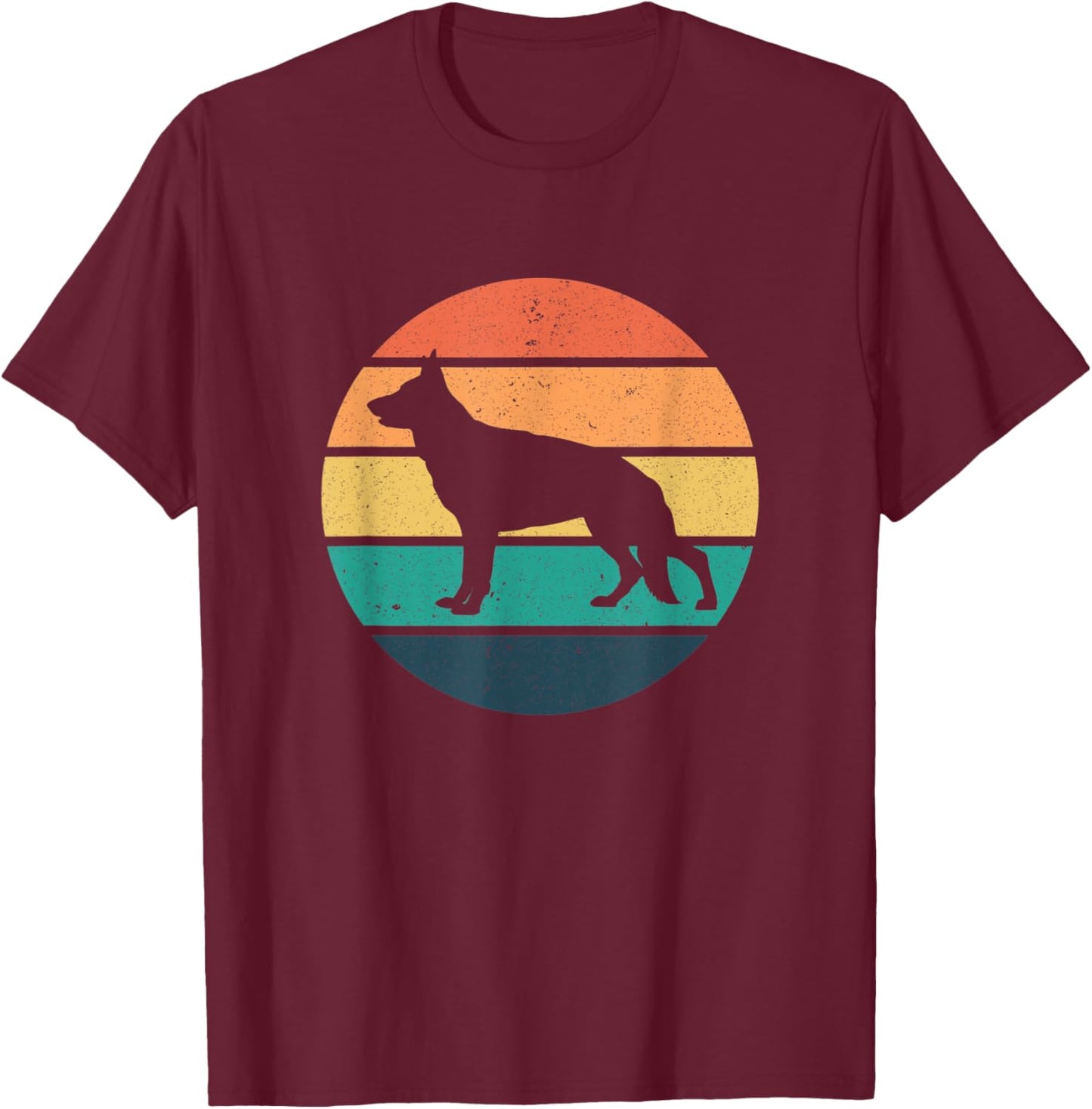 Shepherd Vintage Outfit Men Women Retro German Shepherd T-Shirt - T-Shirt | Maroon