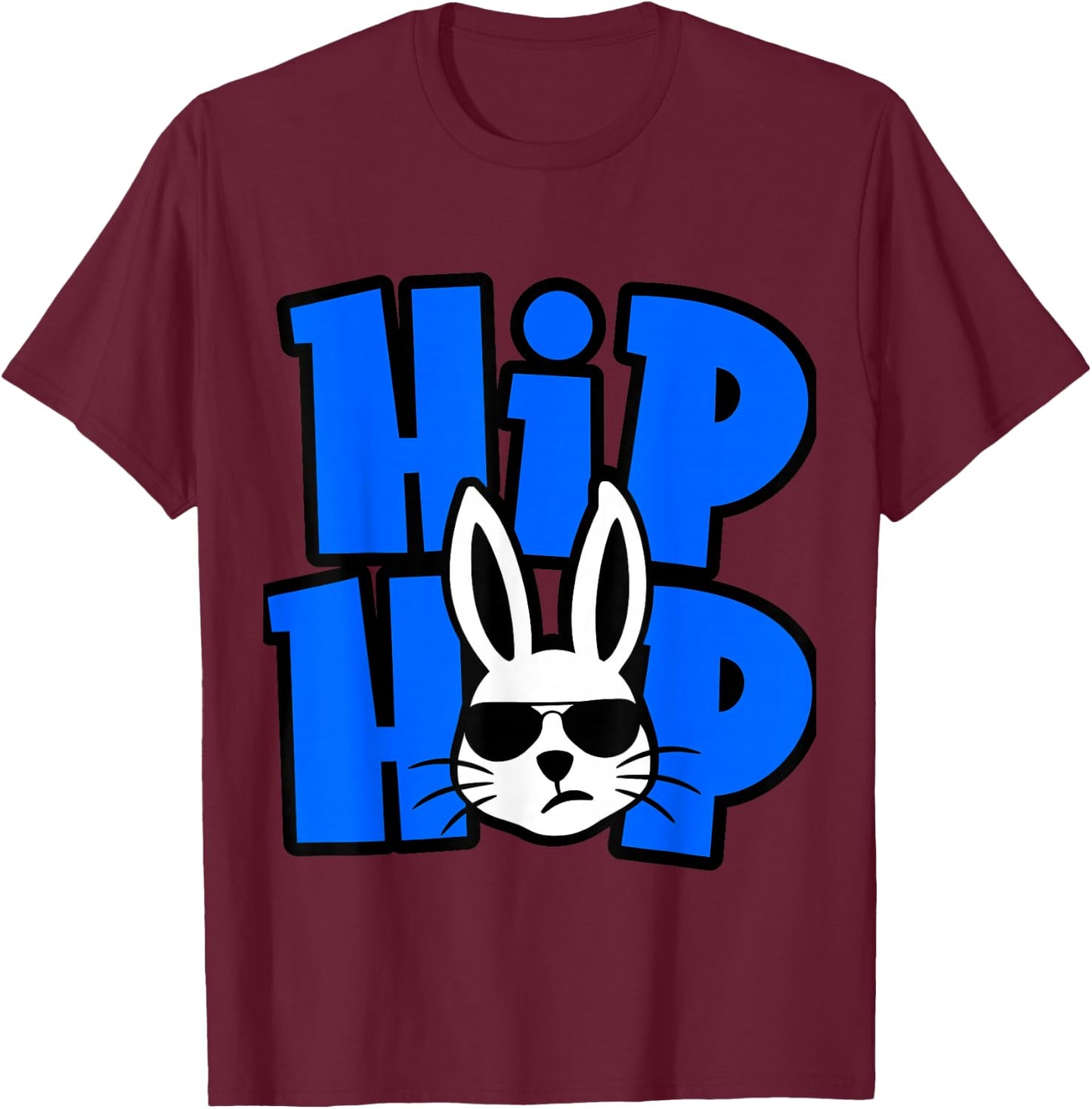 Hip Hop Bunny Funny Gift Easter Boys Girls Kids T-Shirt - T-Shirt | Maroon