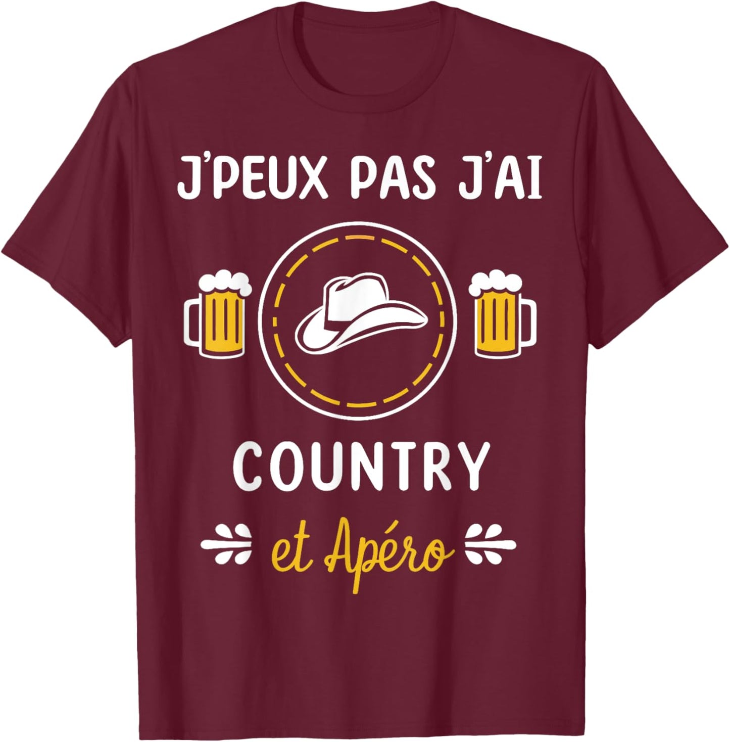 I Can't Have Country , Black, S T-Shirt - T-Shirt | Maroon