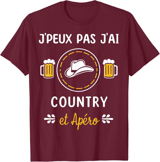 I Can't Have Country , Black, S T-Shirt - T-Shirt | Maroon