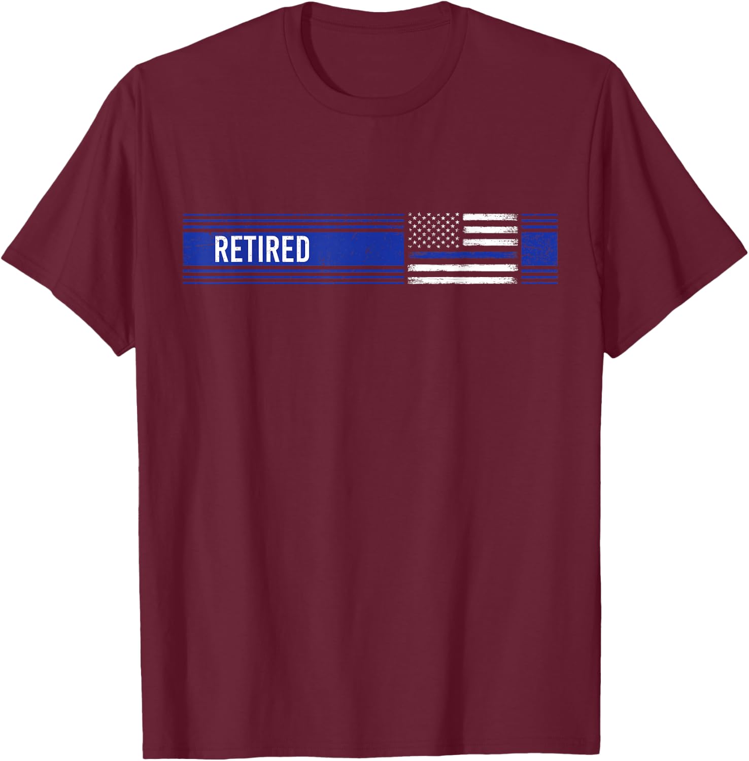 The Legend Has Retired Police Officer Retirement Police Flag T-Shirt - T-Shirt | Maroon