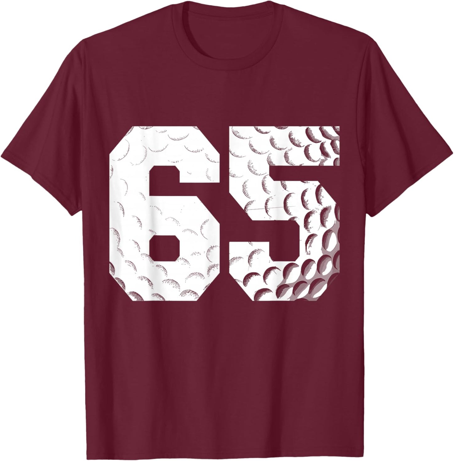 65th Birthday Men Golf Player Golf 65 Years Old T-Shirt - T-Shirt | Maroon