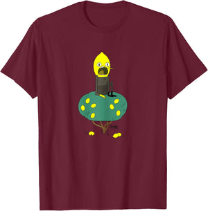 Adventure Time Lemongrab Tree T-Shirt - T-Shirt | Maroon