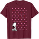 Peanuts Valentine Snoopy Hearts T-Shirt - T-Shirt | Maroon