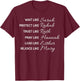 Wait Like Sarah Protect Like Rehab Trust Like Ruth T-Shirt - T-Shirt | Maroon