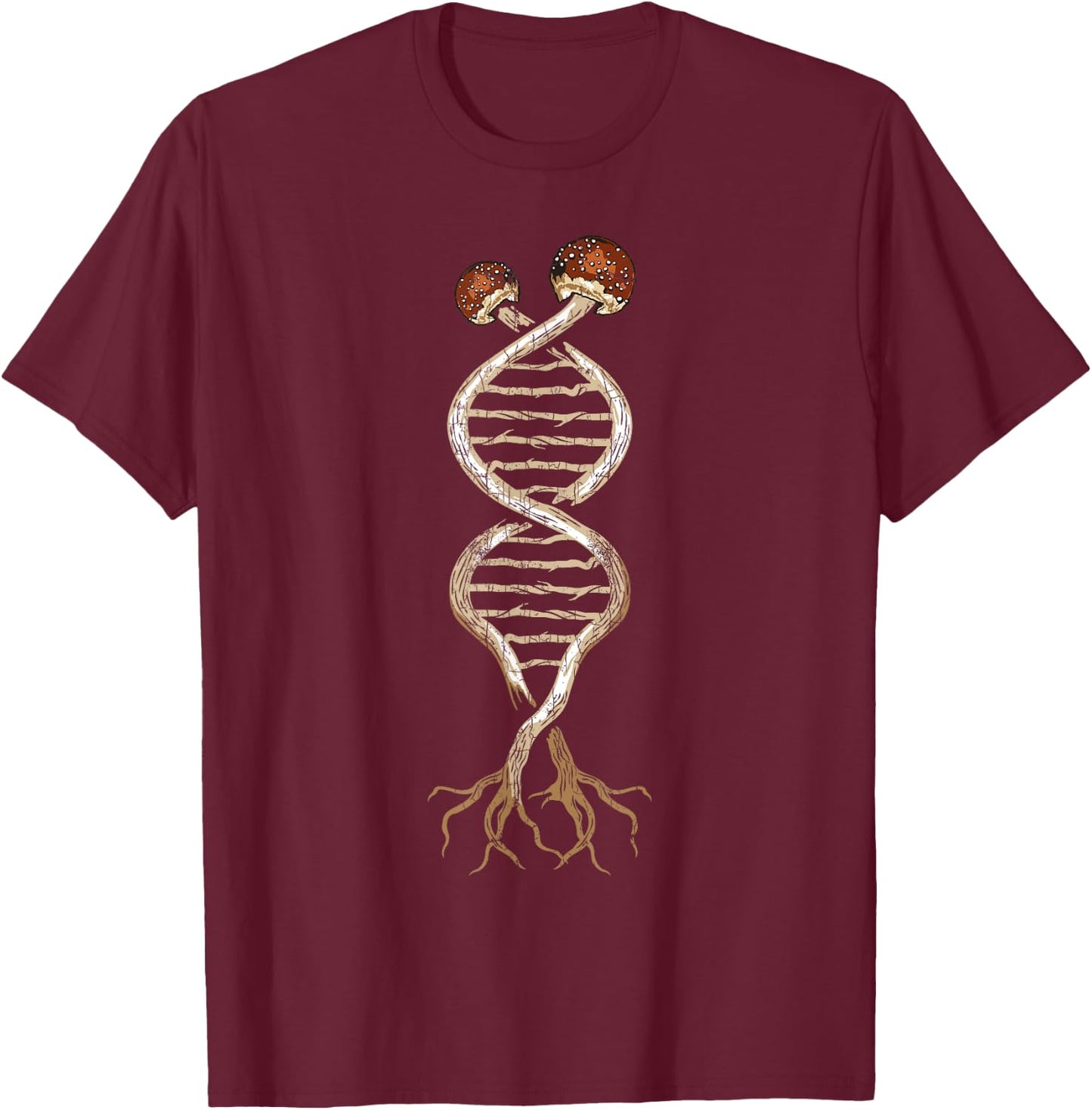 Mushroom Collector Mushroom Collector Gift DNA T-Shirt - T-Shirt | Maroon