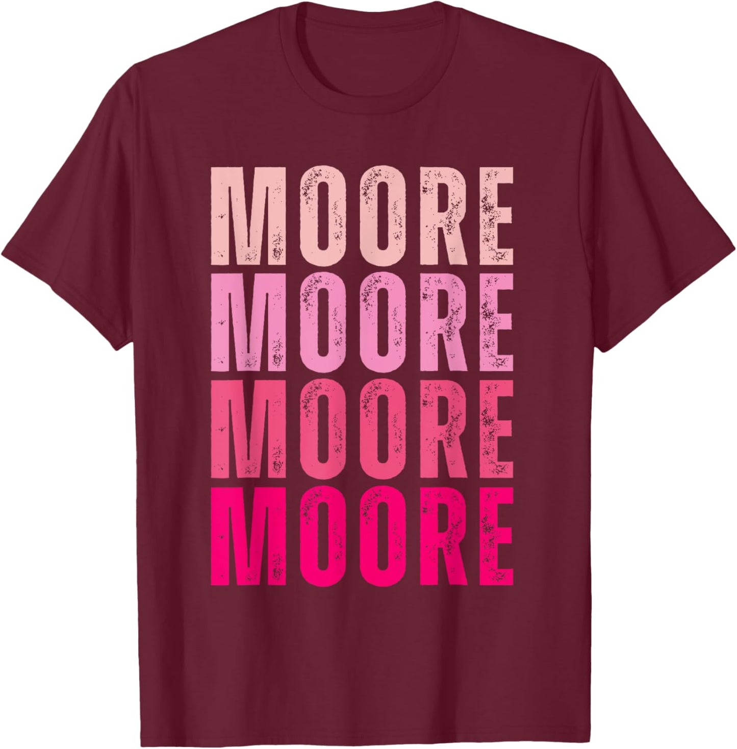 Moore Personalized Name I Love Moore Vintage T-Shirt - T-Shirt | Maroon