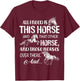 All I Need Is This Horse And That Other Horses T Shirts Fun T-Shirt - T-Shirt | Maroon