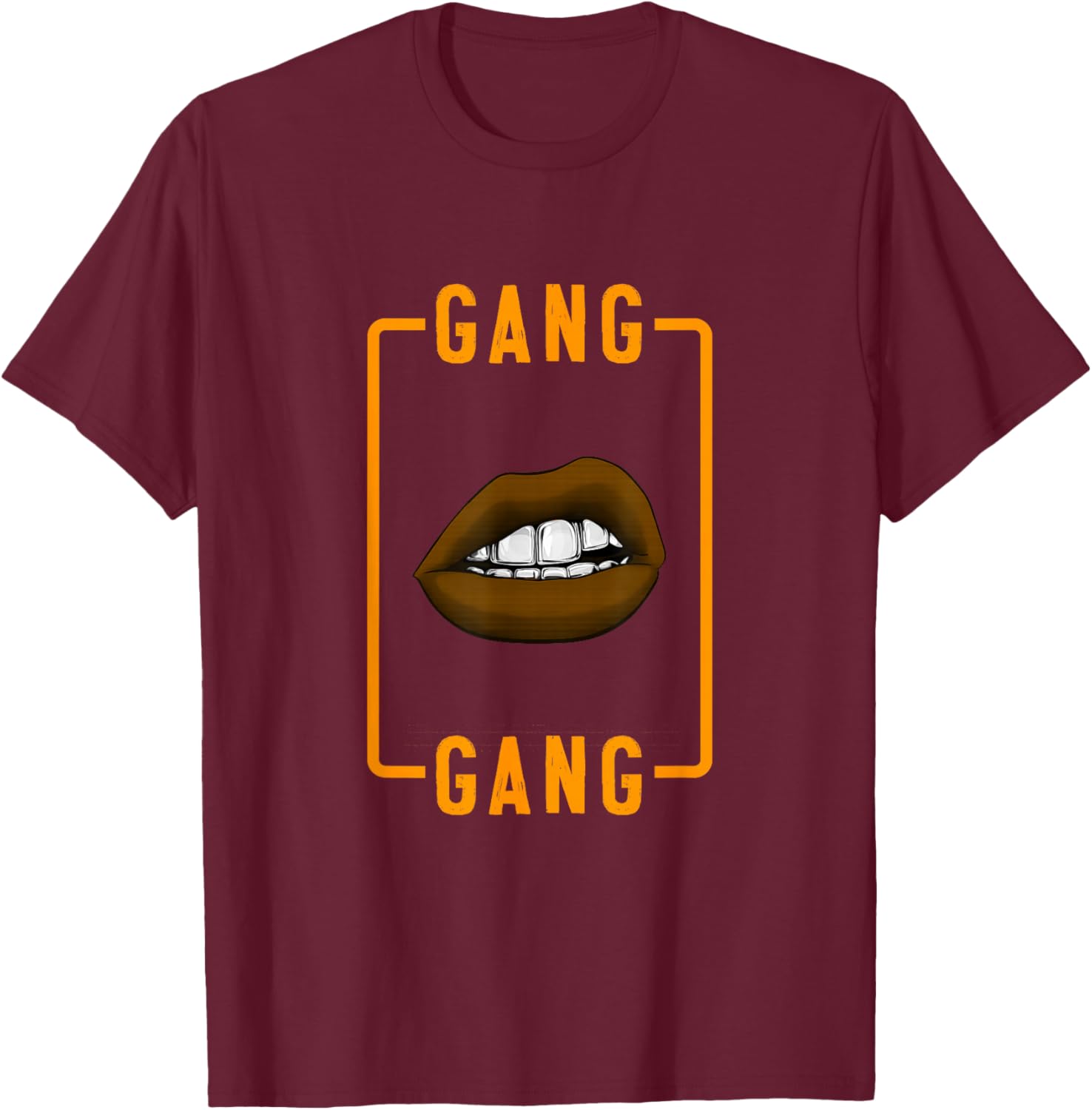 Orange Color Gang-x2 Orange Graphic T-Shirt - T-Shirt | Maroon