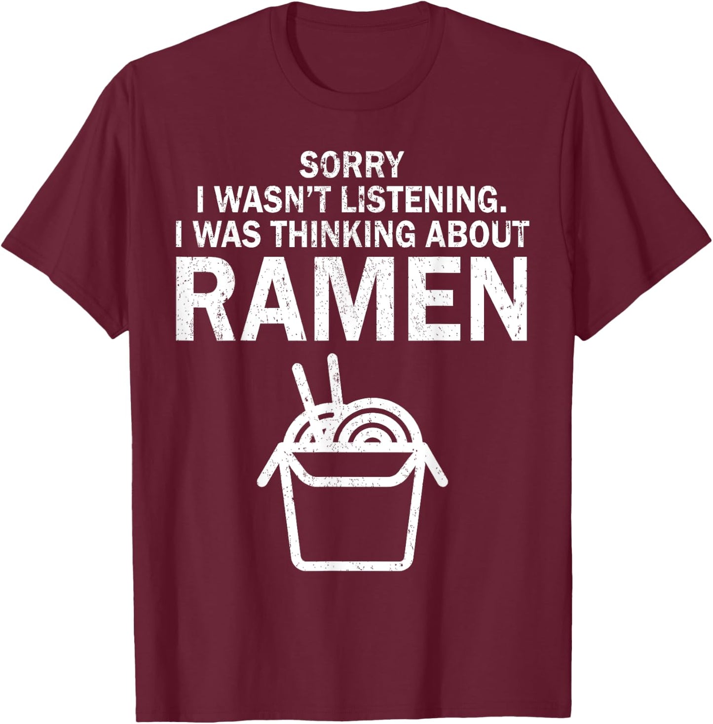 Kawaii Ramen Japanese Noodle Food Anime Funny Gift T-Shirt - T-Shirt | Maroon