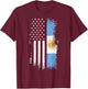 Argentinian American Flag T Shirt - Argentina USA Shirt Women Kids Men T-Shirt - T-Shirt | Maroon