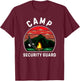 Camp Security Guard Retro Summer Camper Staff Camping T-Shirt - T-Shirt | Maroon