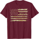 Sinclair Desert Camo Distressed American Flag Style T-Shirt - T-Shirt | Maroon