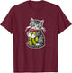 Cute kitten Cat hugging a jar of dill pickles Cat Lovers T-Shirt - T-Shirt | Maroon