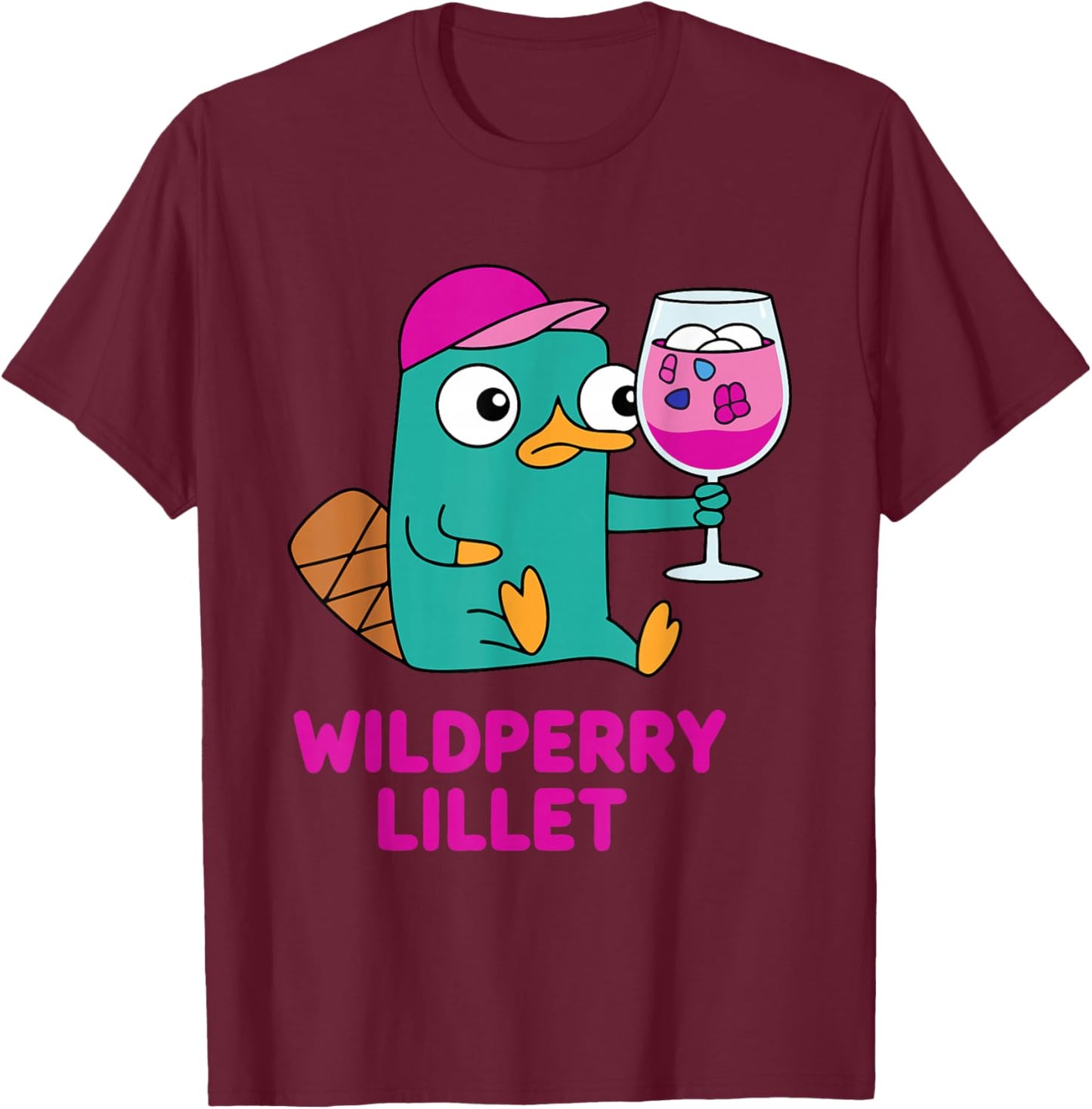 Lustiges Schnabeltier Wildpeery Lillet - Cocktail Party T-Shirt - T-Shirt | Maroon