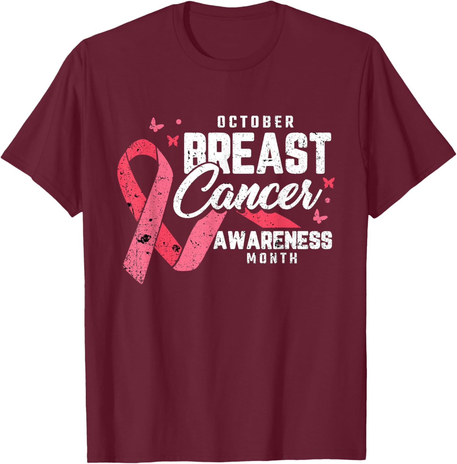 Breast Cancer Awareness Month October Inspirational Gifts T-Shirt - T-Shirt | Maroon