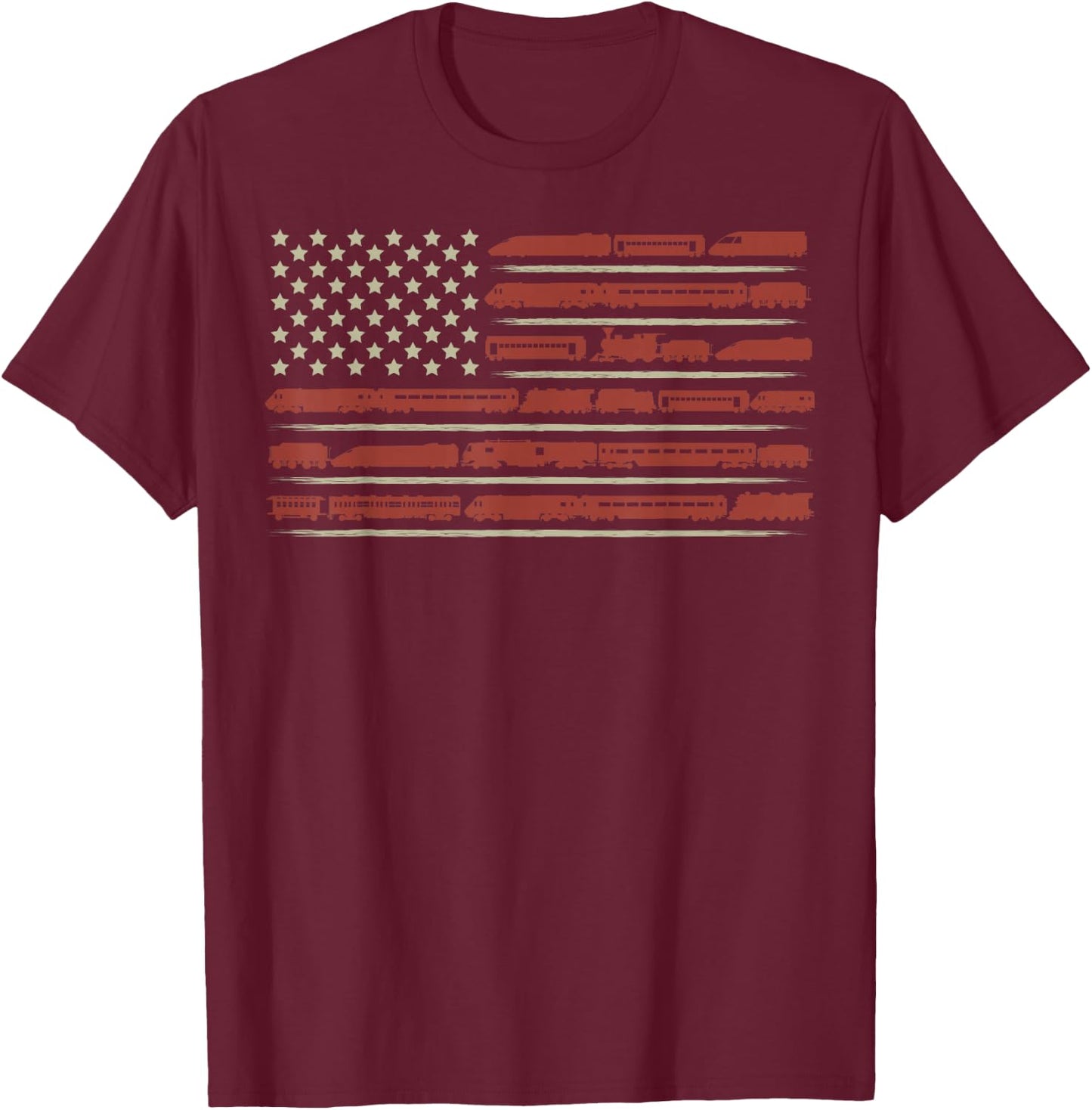Funny Train Collector Gift Adults Conductor Model Railroad T-Shirt - T-Shirt | Maroon