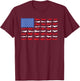 Pilot Airplane American Flag Plane Aviation Short Sleeve T-Shirt - T-Shirt | Maroon