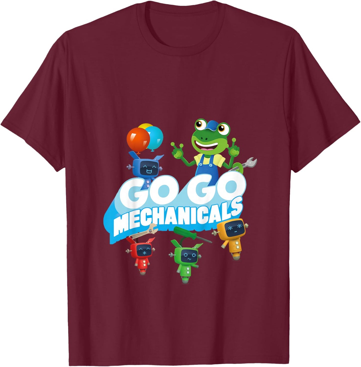 Go Go Mechanicals! T-Shirt - T-Shirt | Maroon