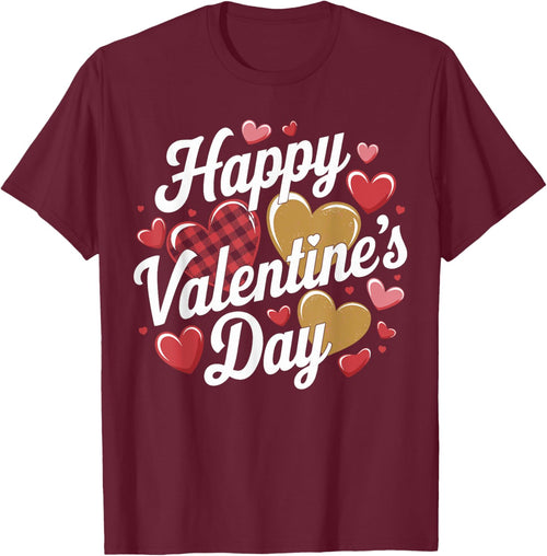 Happy Valentines Day Leopard Plaid Hearts Love Boys Girls