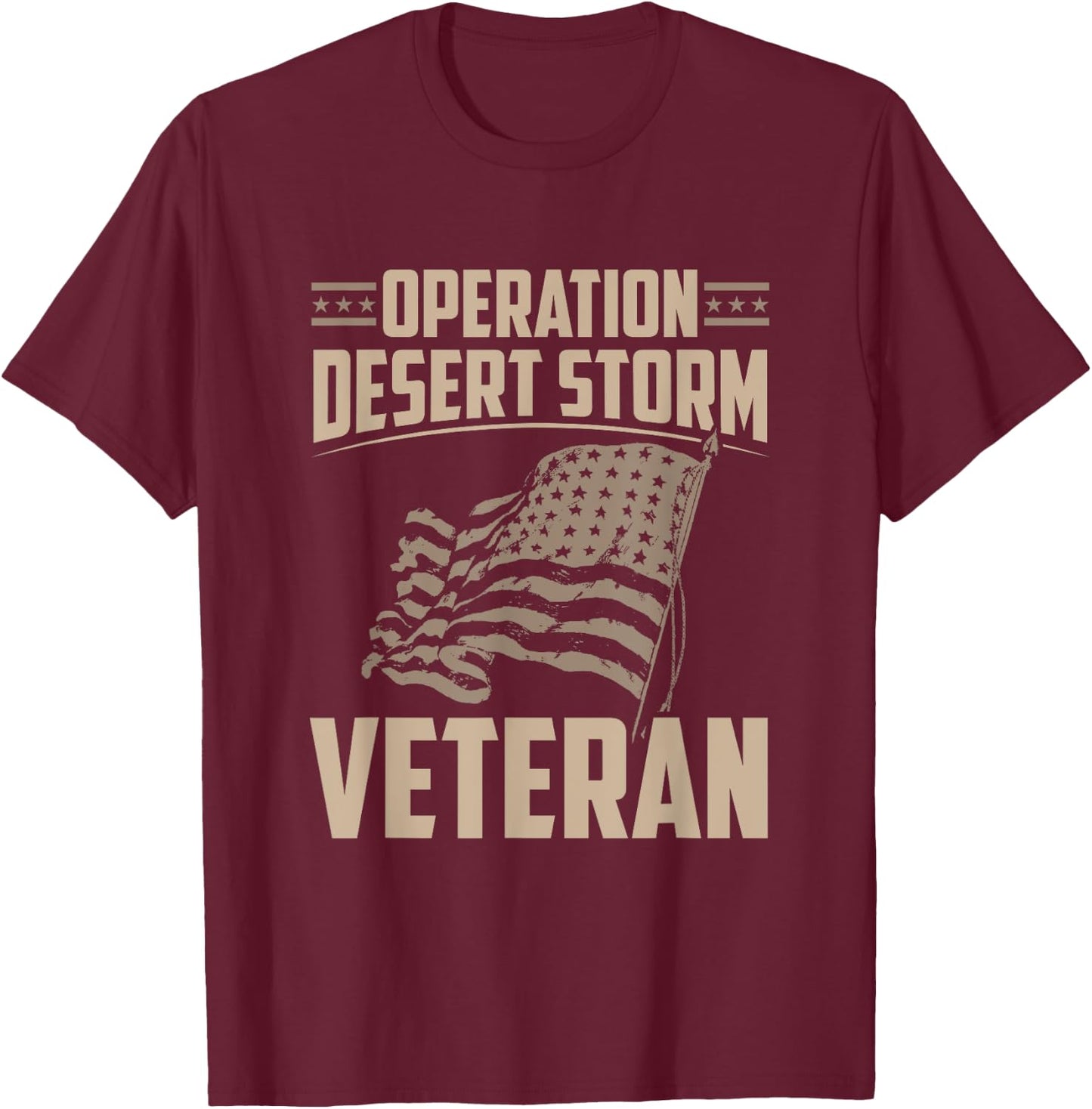 Veteran Shirt Operation Desert Storm Men Women USA Gift T-Shirt - T-Shirt | Maroon