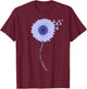 Esophageal Cancer Awareness Sunflower Periwinkle Ribbon T-Shirt - T-Shirt | Maroon