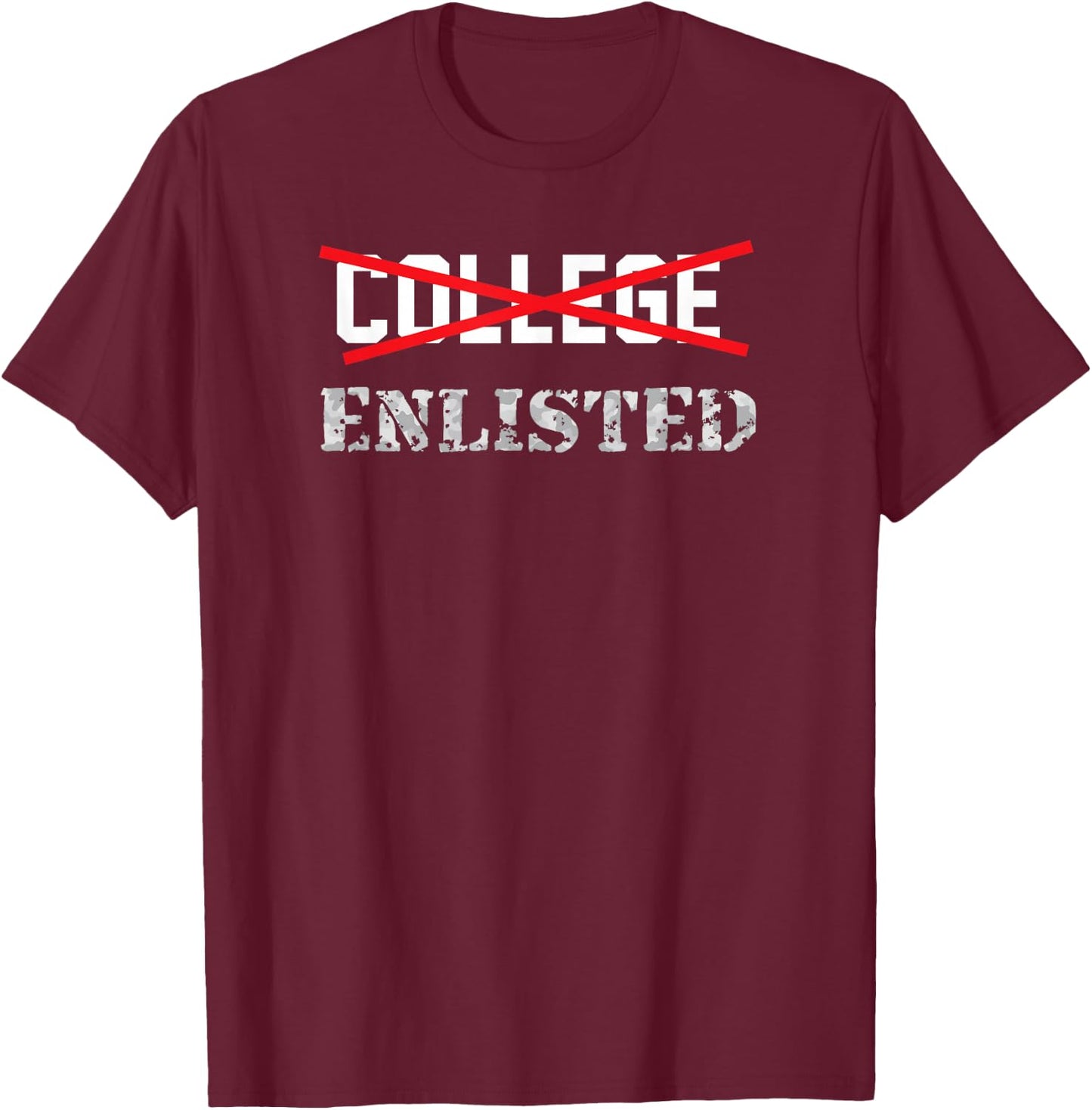 College X Enlisted T-Shirt - T-Shirt | Maroon