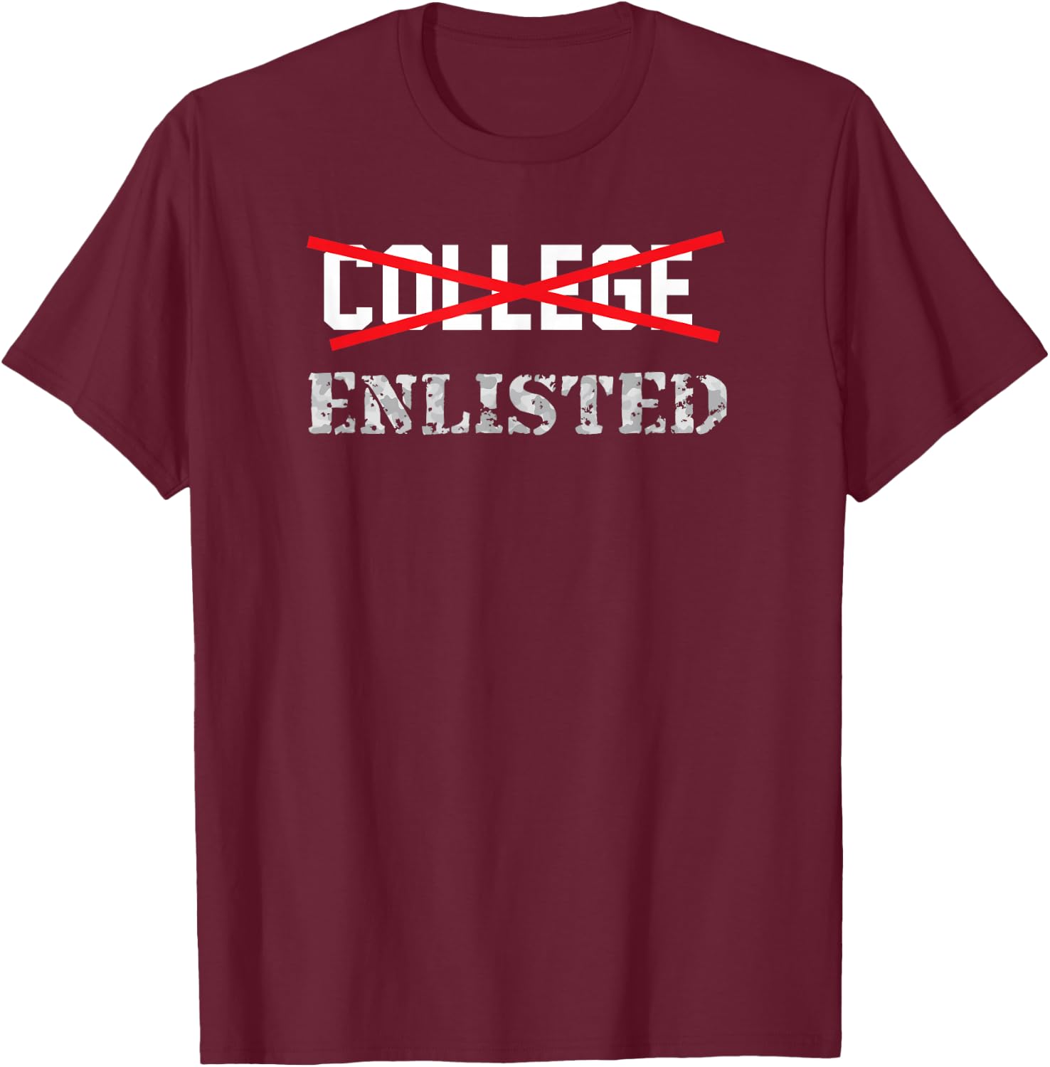 College X Enlisted T-Shirt - T-Shirt | Maroon