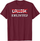 College X Enlisted T-Shirt - T-Shirt | Maroon