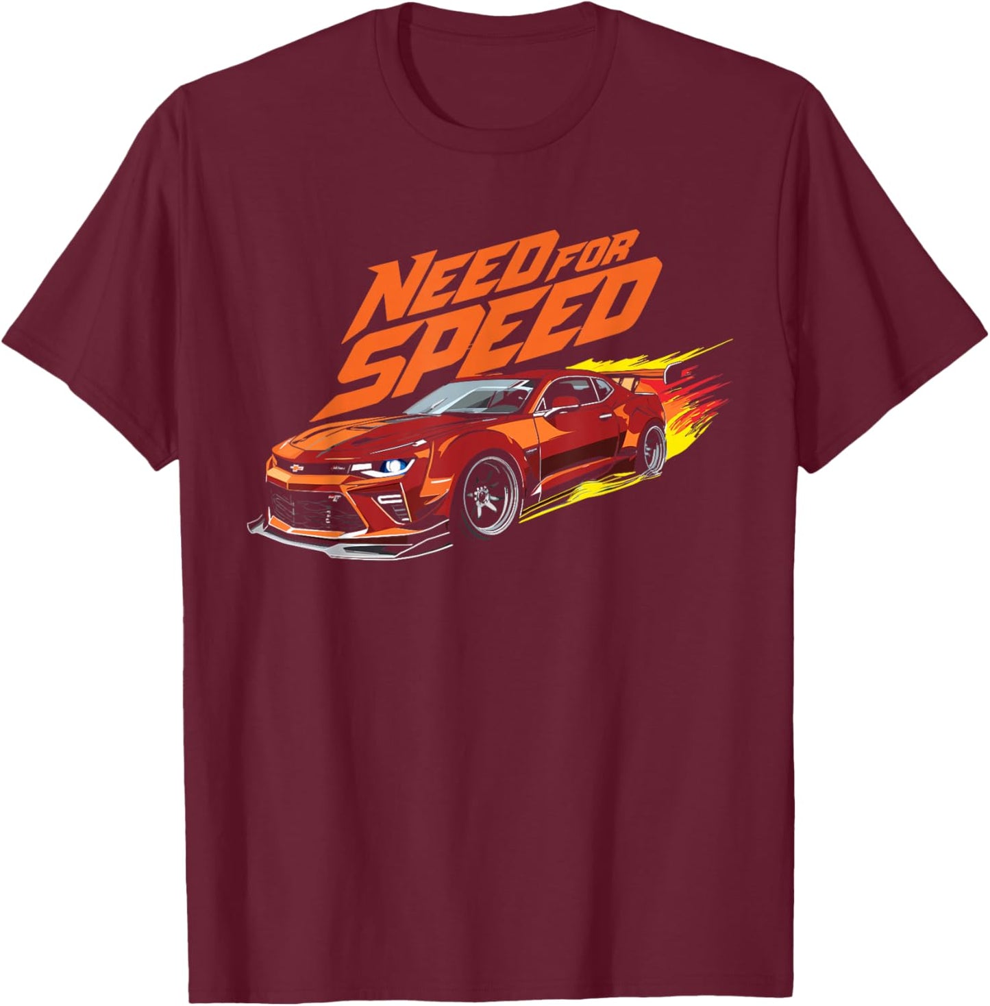 Need for Speed High-Octane Racing Graphic Design T-Shirt - T-Shirt | Maroon