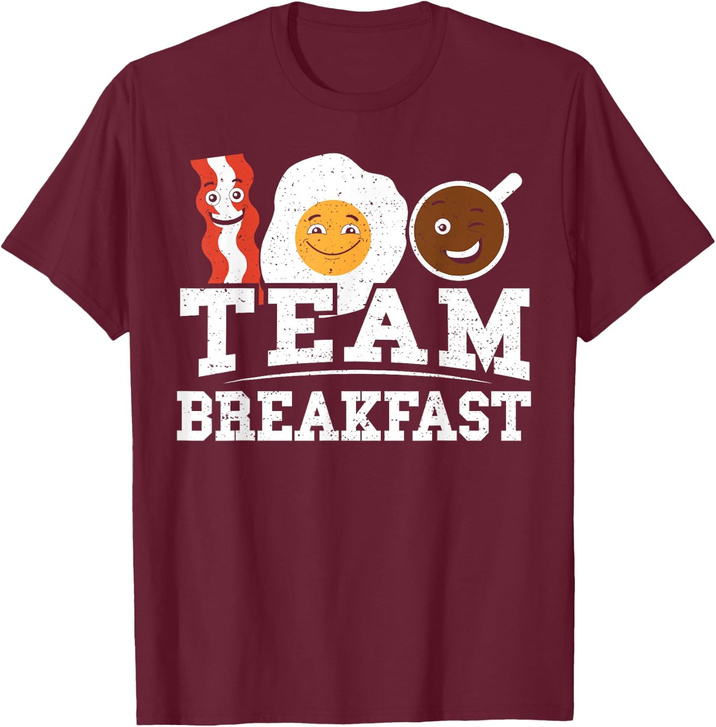 Breakfast: Team Breakfast - Eggs T-Shirt - T-Shirt | Maroon