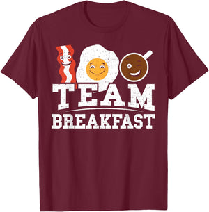 Breakfast: Team Breakfast - Eggs T-Shirt - T-Shirt | Maroon
