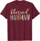 Blessed Mawmaw Cute Leopard Print T-Shirt - T-Shirt | Maroon