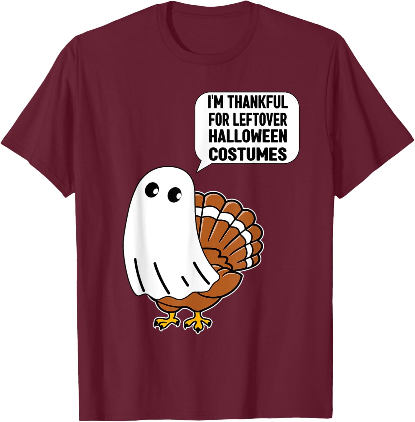 Funny Thanksgiving Thankful Turkey Costume Kids Women Men T-Shirt - T-Shirt | Maroon