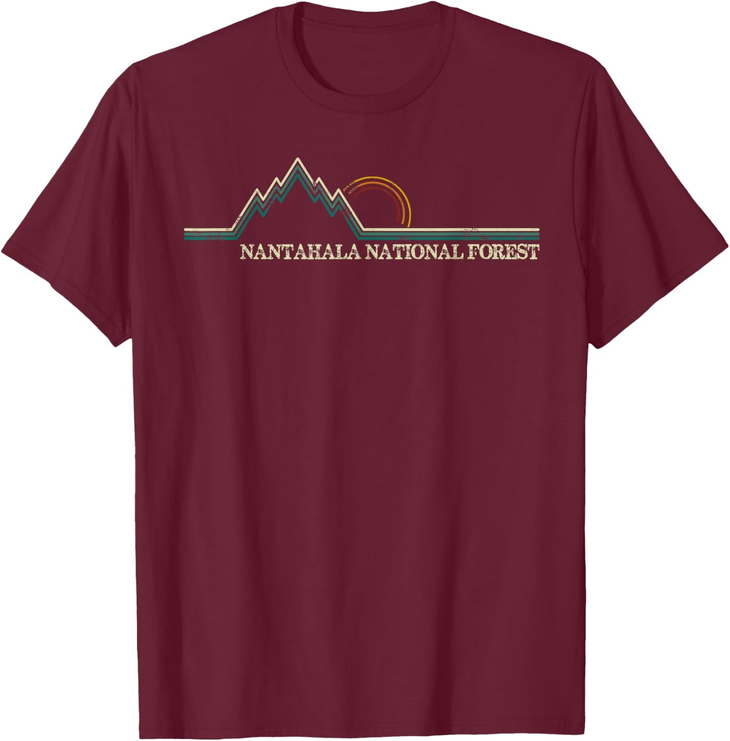 Nantahala National Forest North Carolina Hiking Camping T-Shirt - T-Shirt | Maroon