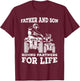 Quad Bike - Father and Son Riding Partners For Life ATV Gift T-Shirt - T-Shirt | Maroon