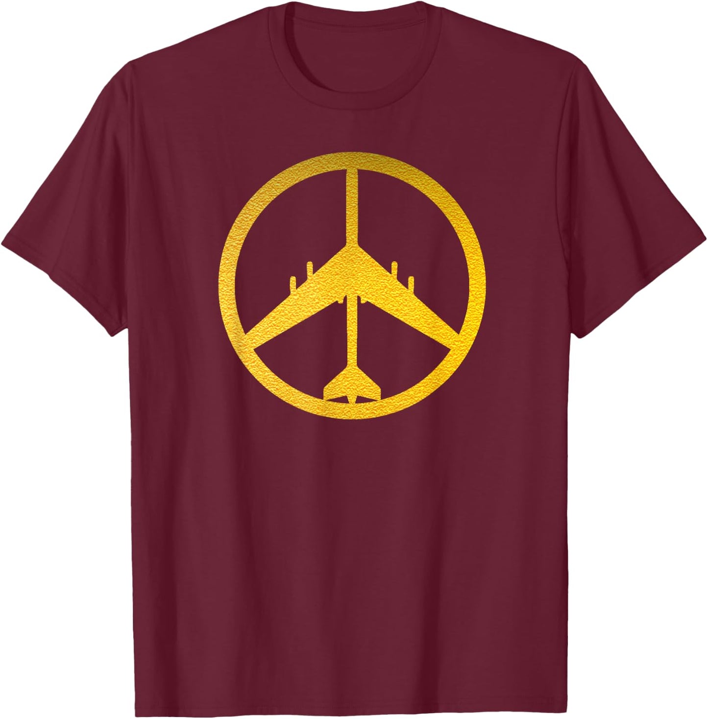 Peace Through Firepower B-52 Air Force Military Jet Vintage T-Shirt - T-Shirt | Maroon
