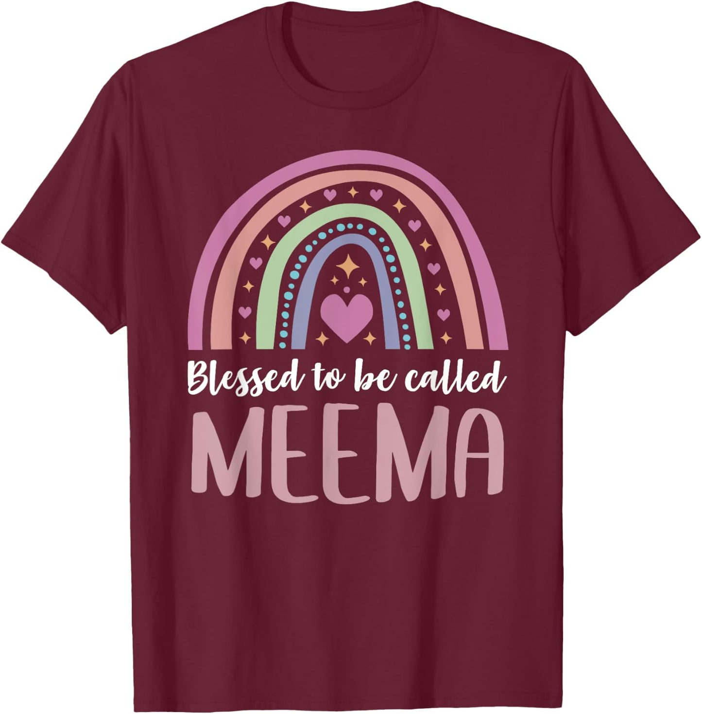 Blessed to be called Meema idea Mother's Day Meema T-Shirt - T-Shirt | Maroon