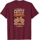 Only The Cutest Couples Mountain Bike Together Matching T-Shirt - T-Shirt | Maroon