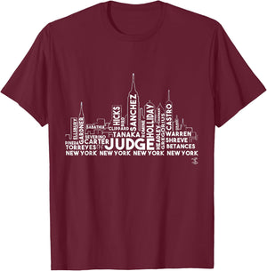 Aaron Judge Skyline - Apparel T-Shirt - T-Shirt | Maroon