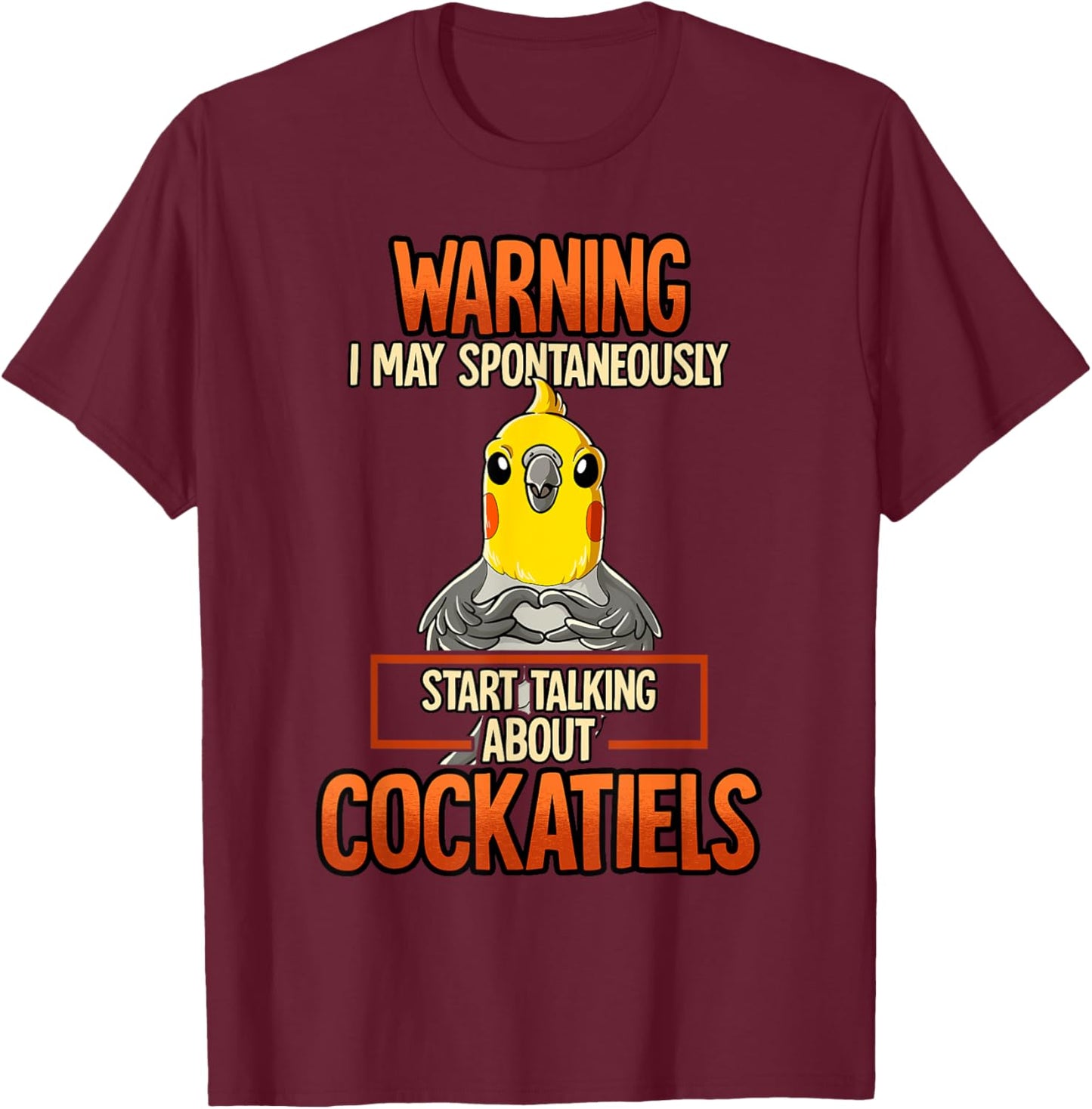 Cockatiel T-Shirt - T-Shirt | Maroon