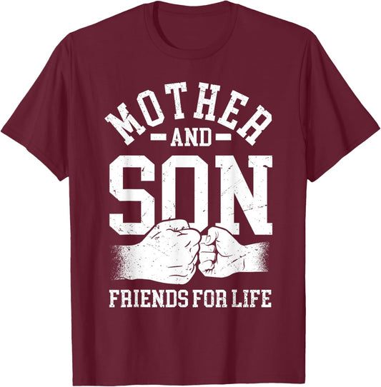 Mother And Son Friends For Life Mom Matching Mother Son T-Shirt - T-Shirt | Maroon