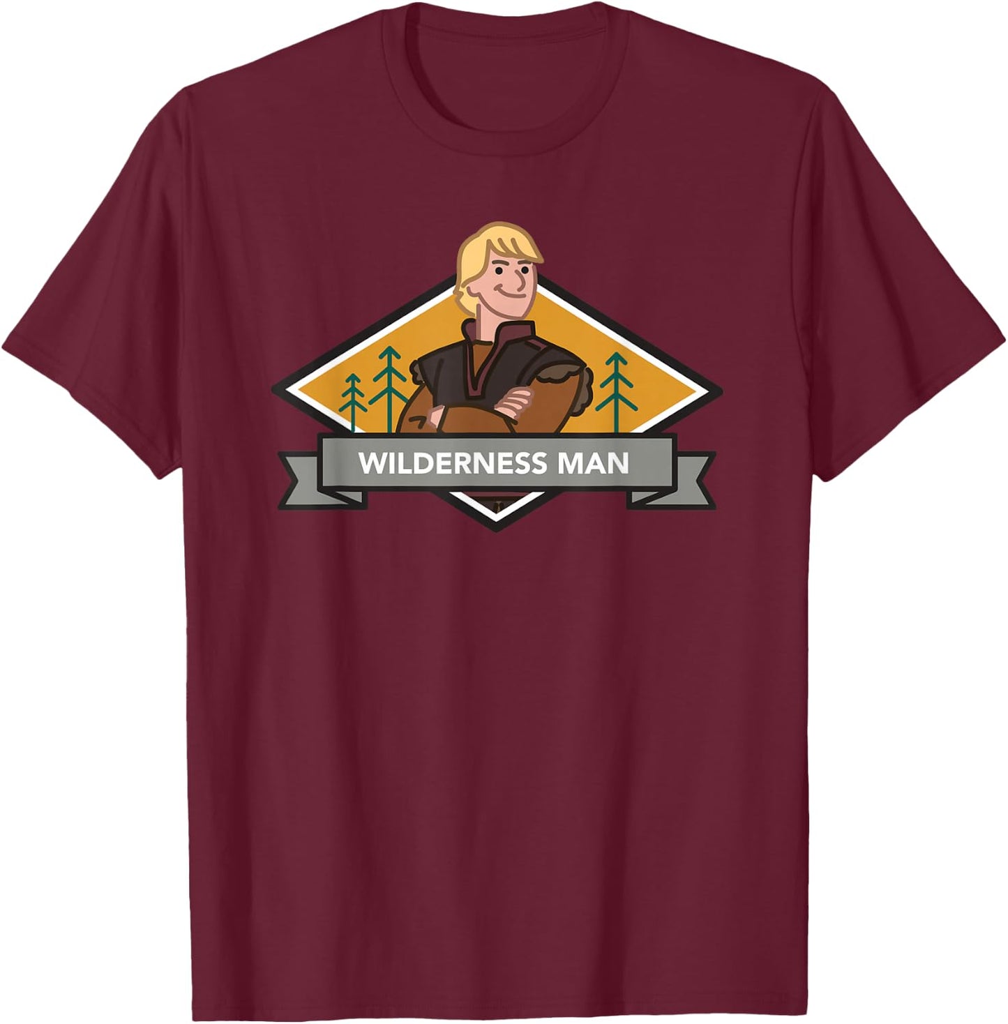 Disney Frozen 2 Kristoff Wilderness Man T-Shirt - T-Shirt | Maroon