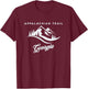 Appalachian Trail Georgia Hiking Scenic Trail T-Shirt - T-Shirt | Maroon