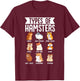 Types Of Hamsters Cute Syrian Breed Funny Rodents T-Shirt - T-Shirt | Maroon