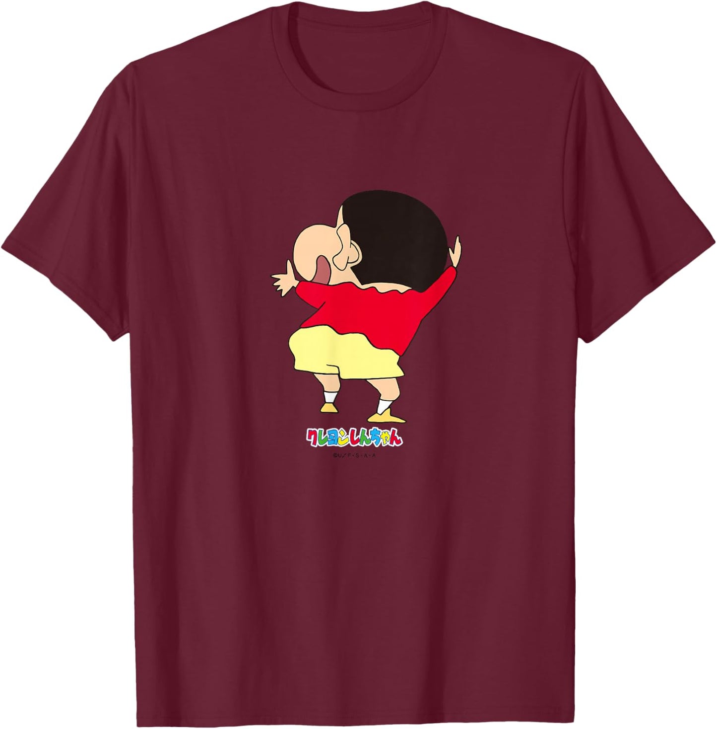 Crayon Shin-chan Smile Shin-chan T-Shirt - T-Shirt | Maroon