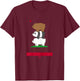 We Bare Bears California Flag T-Shirt - T-Shirt | Maroon