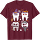 Dentist Witch Teeth Dental Crew Halloween Costume Men Women T-Shirt - T-Shirt | Maroon