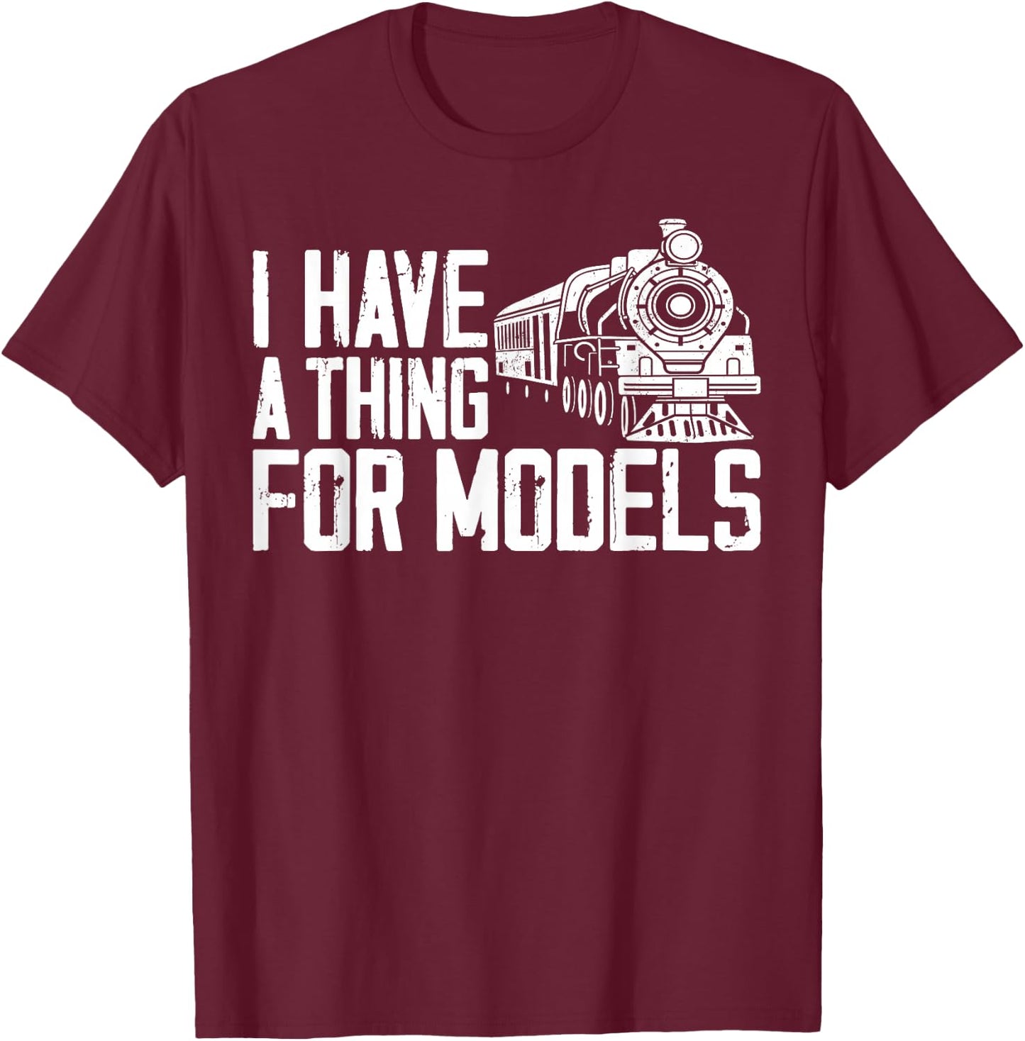 Steam Train Driver Trainspotting Locomotive Pun Vintage I T-Shirt - T-Shirt | Maroon